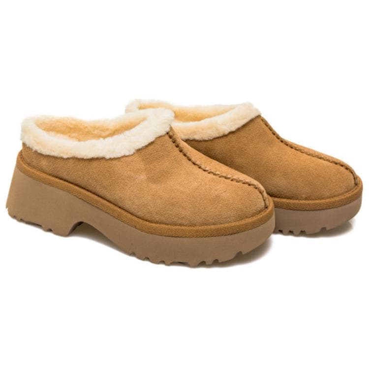 Сандалии UGG Модный Удобный Минималистский Универсальный С флисовой подкладкой Домашние тапочки Женские Желтые - изображение 5