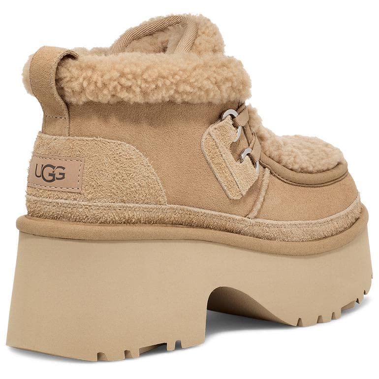 Сапоги UGG Спилок Коровья Кожа Ботильоны Женские Песочного Цвета - изображение 4