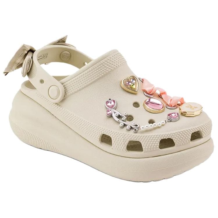 Сабо Crocs FLOATING Dream Flower Shadow Cream Верхняя одежда Дышащая обувь Сабо Резина Женские Бежевый - изображение 3