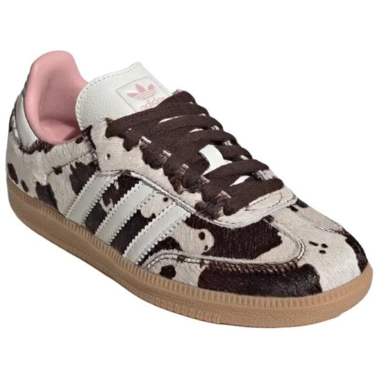 Кроссовки Adidas Originals Samba Устойчивая к истиранию Низкая Повседневная Обувь Женская Серый Белый Коричневый - изображение 3