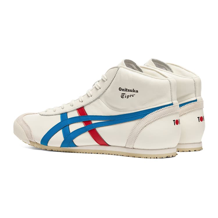 Кроссовки Onitsuka Tiger Mexico Mid Runner MID Топ Повседневная обувь Унисекс Бежево-синий - изображение 3