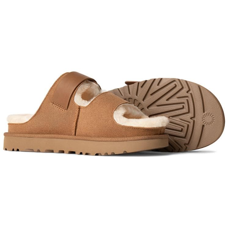 Сандалии Коллекция UGG Newborn Porte Chouxfleur Лаконичная мода С флисовой подкладкой мюли шлепанцы женские каштановый - изображение 4