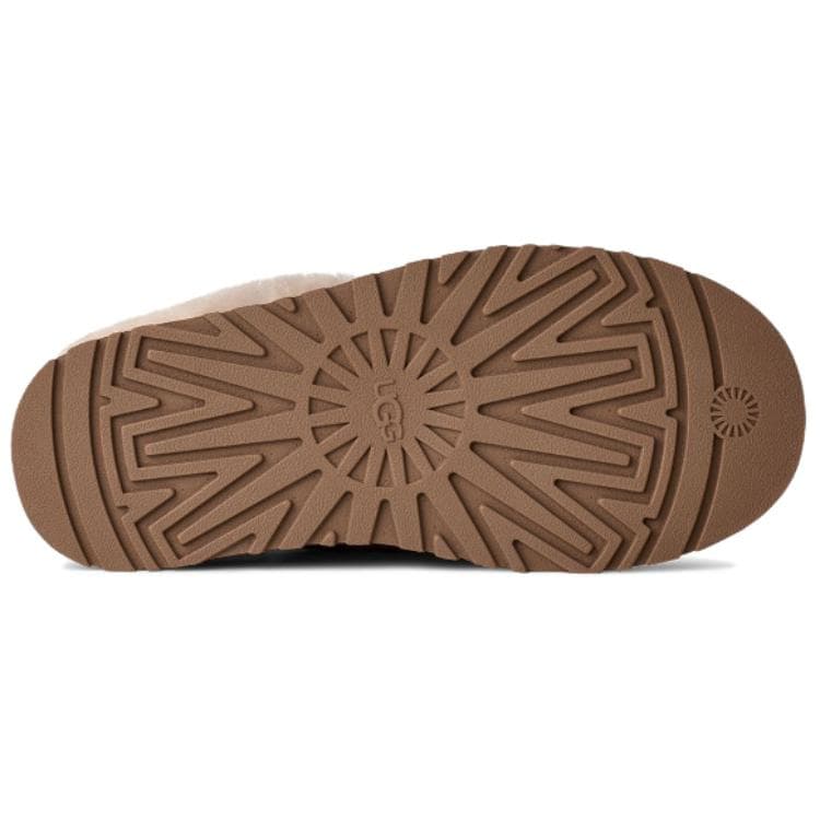 Сандалии UGG Leisure Повседневные Универсальные Винтажные Флисовые Подкладочные Мюли ЭВА Устойчивые к Износу Домашние Тапочки - изображение 4