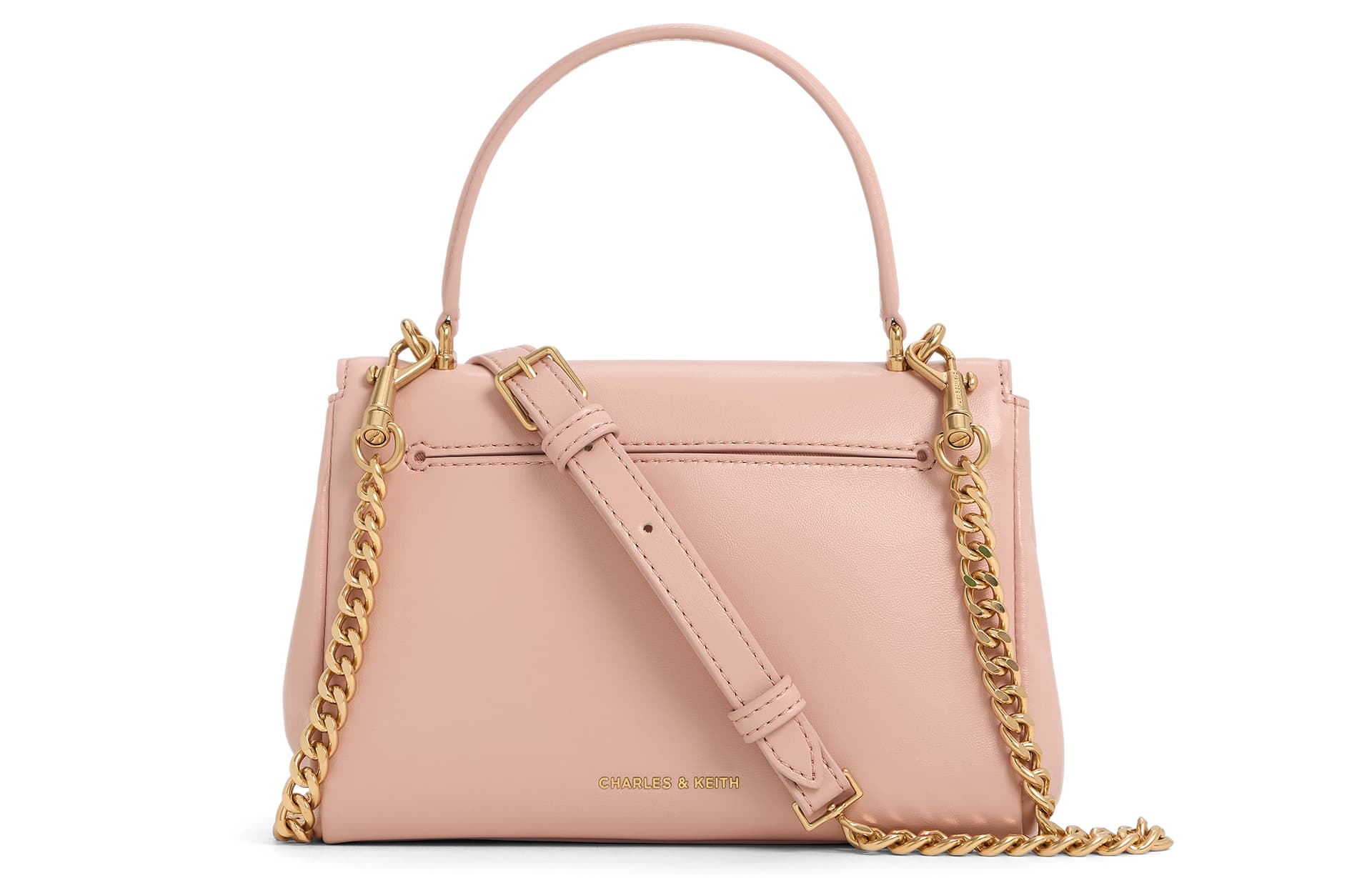 Сумка CHARLES&KEITH Маленький CK Мягкая сумка почтальона с застежкой PU Кросс-боди и ручная Маленький Женский Кремово-молочный белый/Черный/Светло-розовый - изображение 3