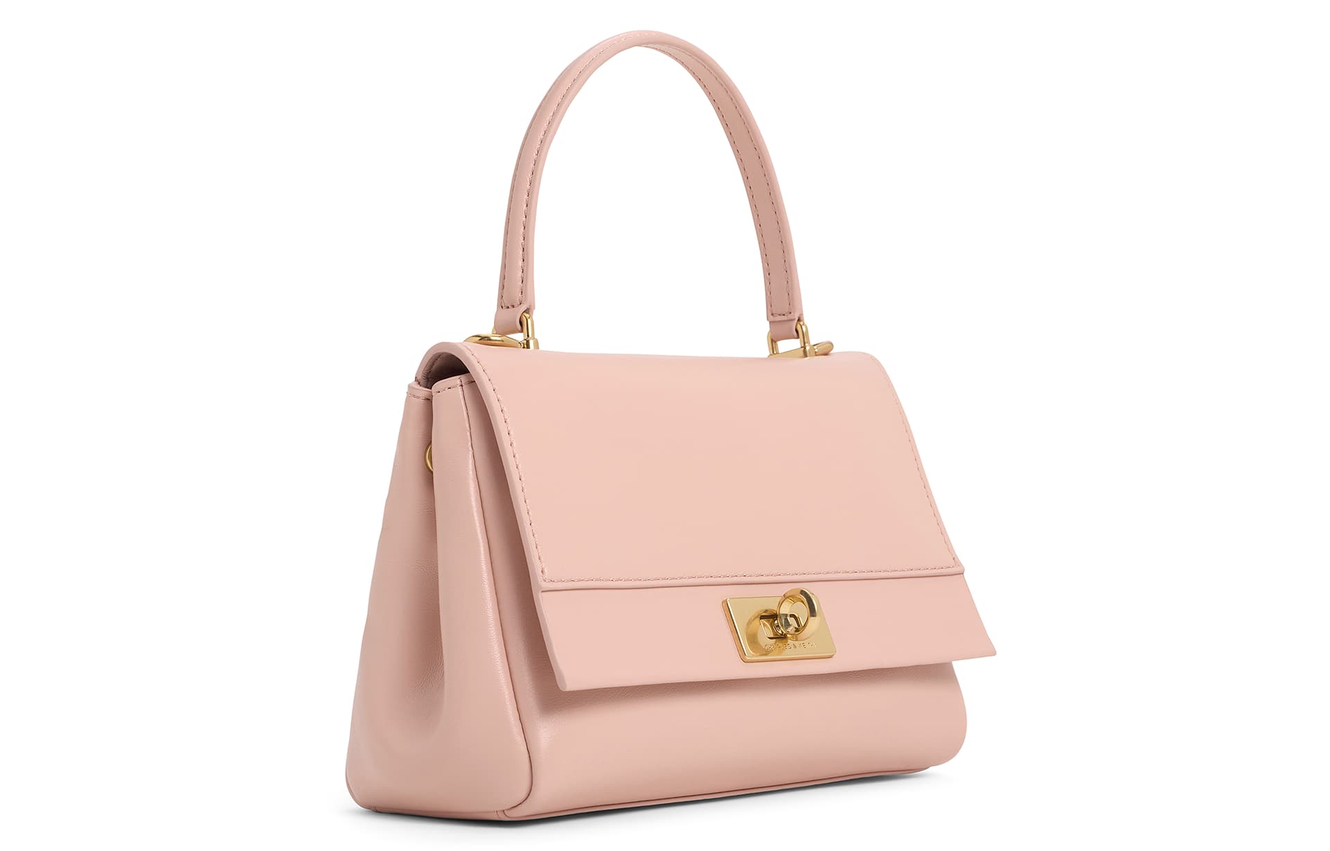Сумка CHARLES&KEITH Маленький CK Мягкая сумка почтальона с застежкой PU Кросс-боди и ручная Маленький Женский Кремово-молочный белый/Черный/Светло-розовый - изображение 2