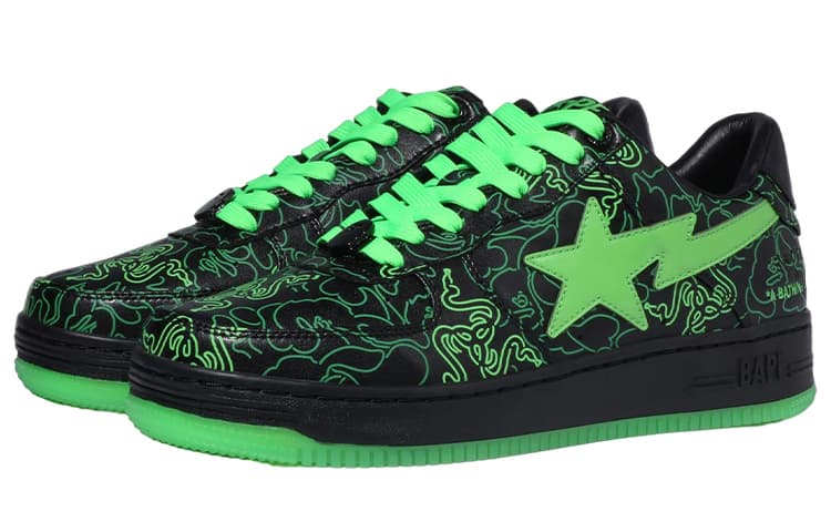 Кроссовки Razer x A BATHING APE STA Black Green - изображение 2