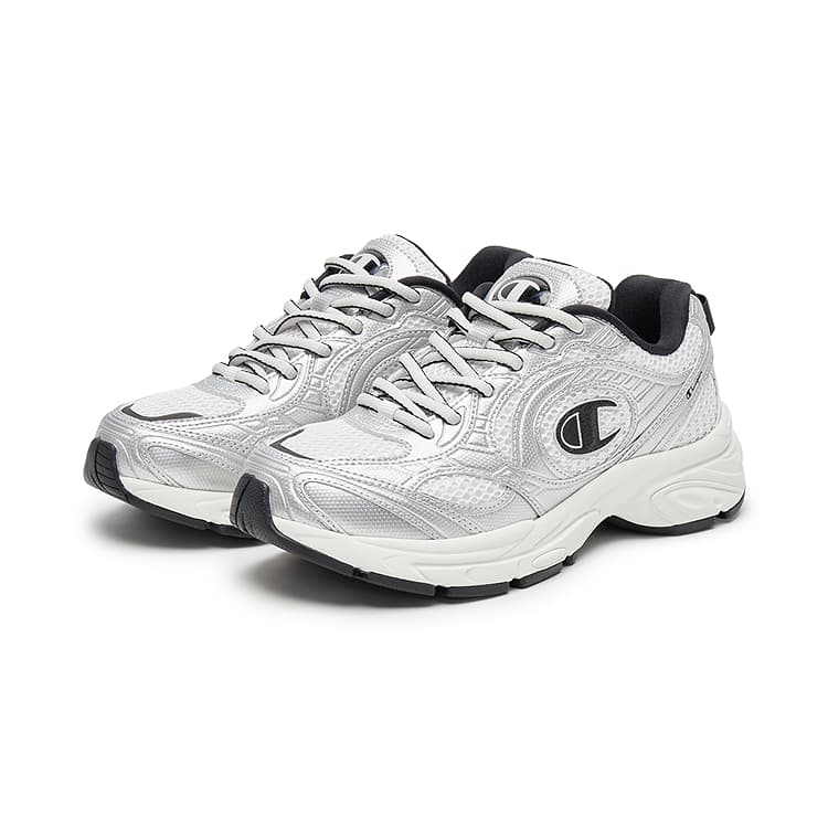 Кроссовки для бега Champion Low Top Беговые кроссовки Унисекс Серебристо-белый Черный - изображение 3