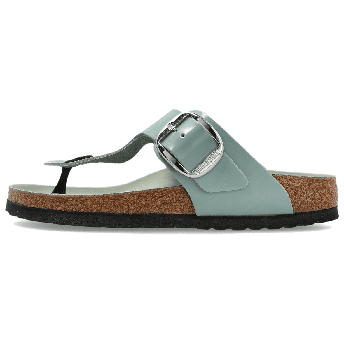 Шлёпанцы Birkenstock Gizeh Big Buckle Резиновая подошва противоскользящие шлепанцы женские зеленые - изображение 1