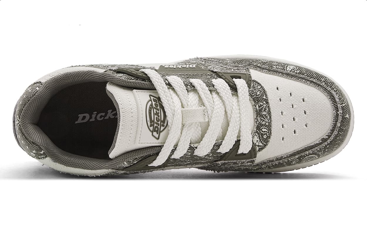 Кроссовки Dickies Низкие Кроссовки для Скейтбординга Мужские Армейский Зеленый и Белый - изображение 3