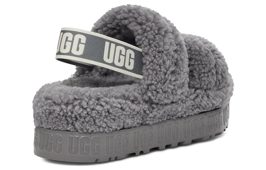 Шлёпанцы UGG Fluff Slide Light Grey - изображение 3