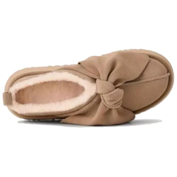 Сандалии UGG с флисовой подкладкой удобные винтажные мюли устойчивые к истиранию домашние тапочки для женщин коричневый - изображение 3