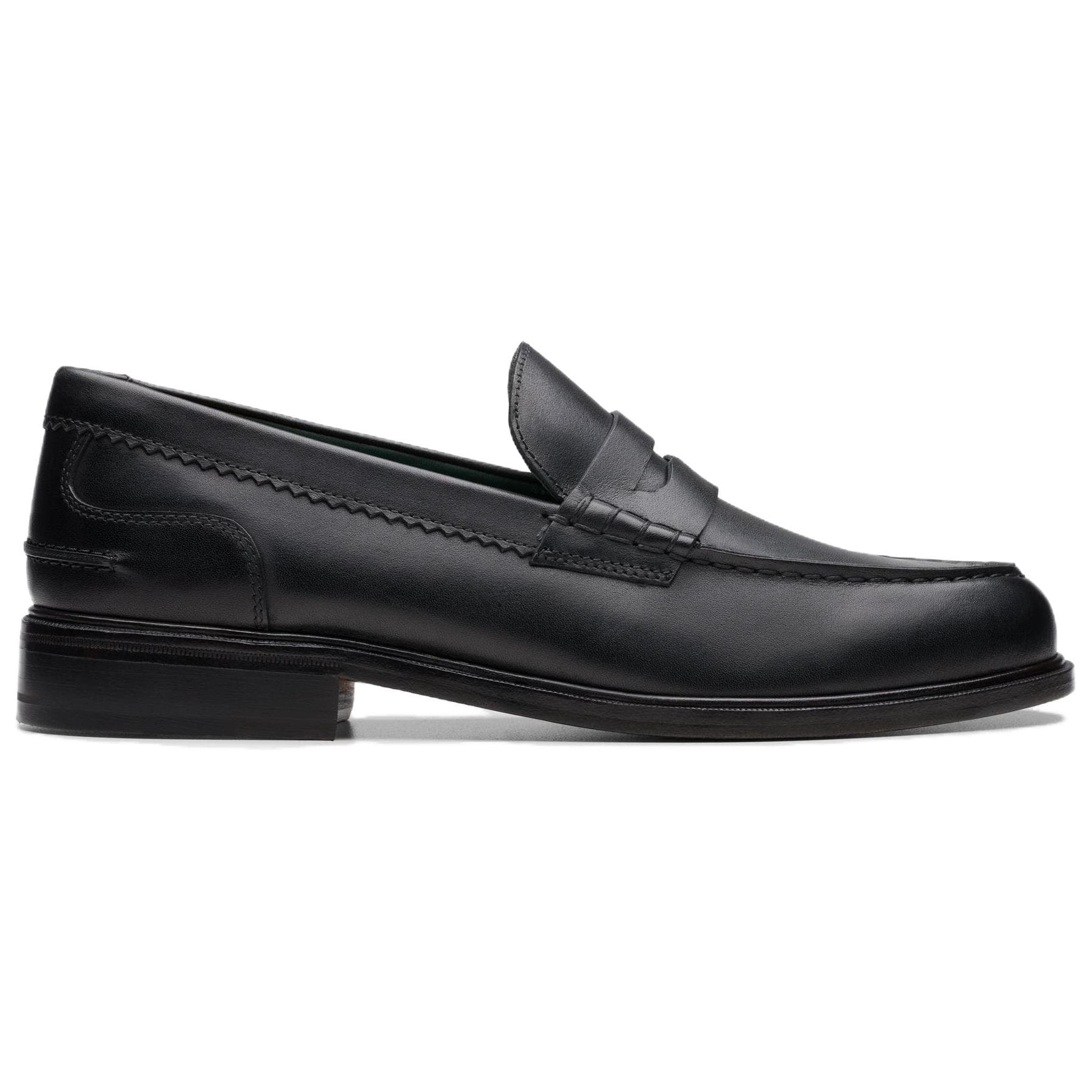 Лоферы Clarks Мужские кожаные лоферы черного цвета - изображение 2