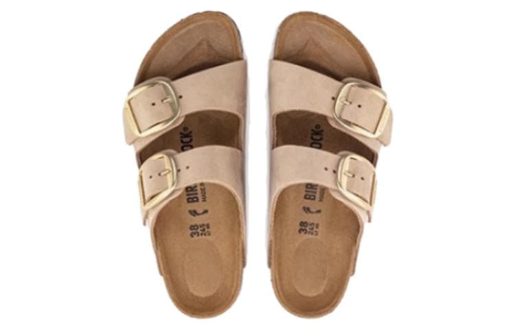 Сандалии Birkenstock Arizona Big Buckle EVA Шлепанцы Женские Бежевые Узкие - изображение 5