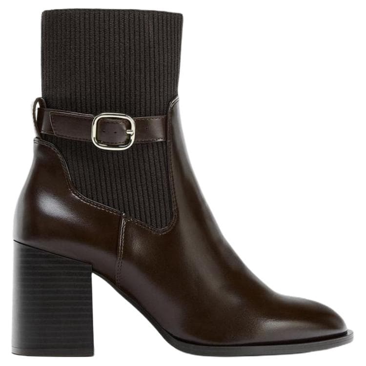 Сапоги ZARA PU Ankle Boots Brown - изображение 2
