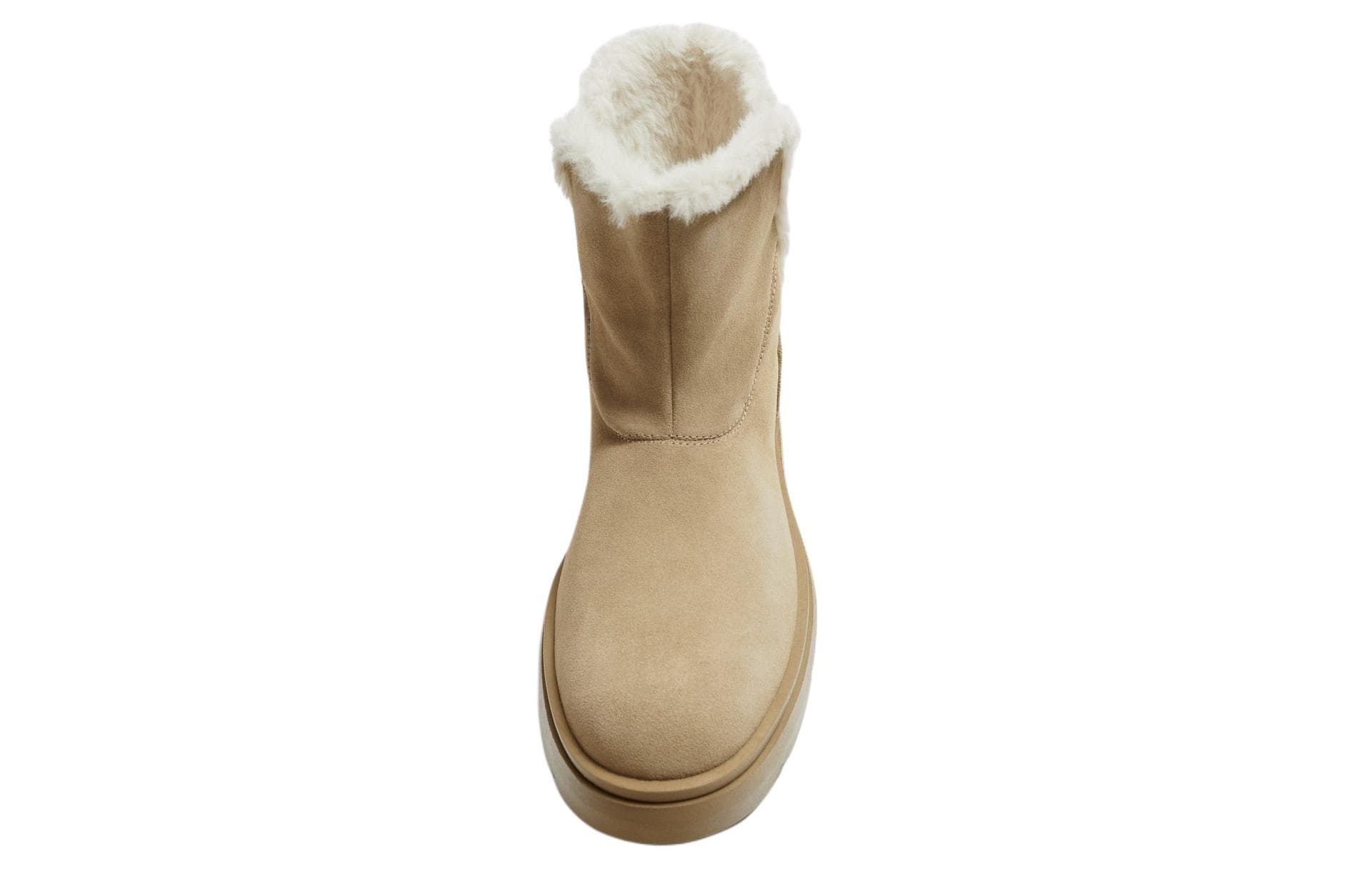 Ботинки зимние ZARA Suede Short Snow Boots Brown - изображение 3