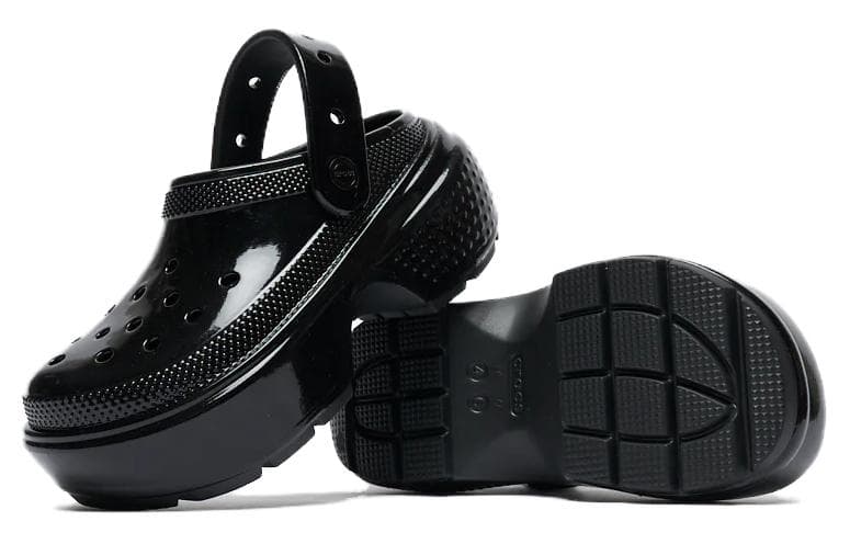 Сабо Crocs Stomp ЭВА Сабо Резиновые Женские Черные - изображение 5