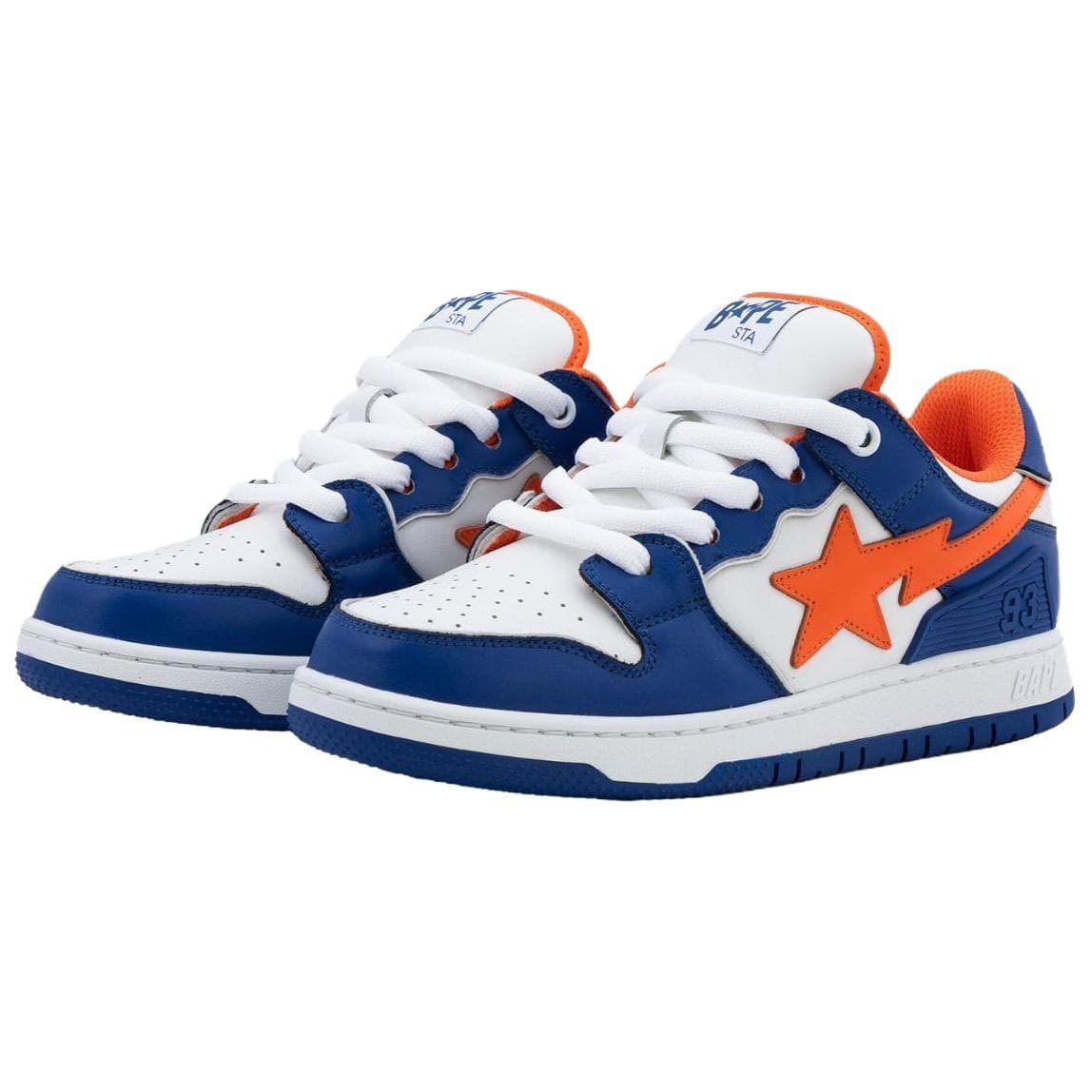 Кроссовки A BATHING APE SK8 STA Смелый Кожа Низкие Кеды Скейтборд Обувь Унисекс Синий - изображение 2