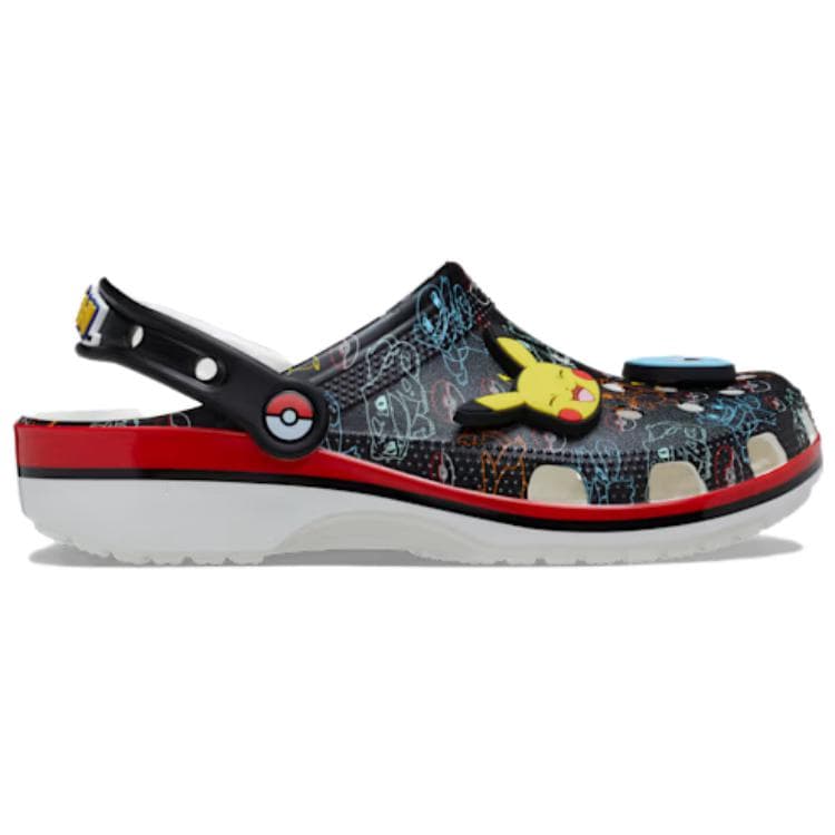 Сабо Crocs x POKEMON Классическая саба из резины унисекс черного цвета - изображение 2