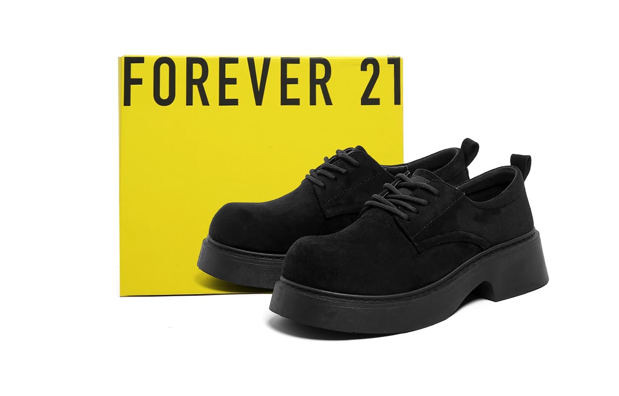 FOREVER 21 Derby Обувь Повседневная Кожаная Мужская Искусственная Замша Черная - изображение 6