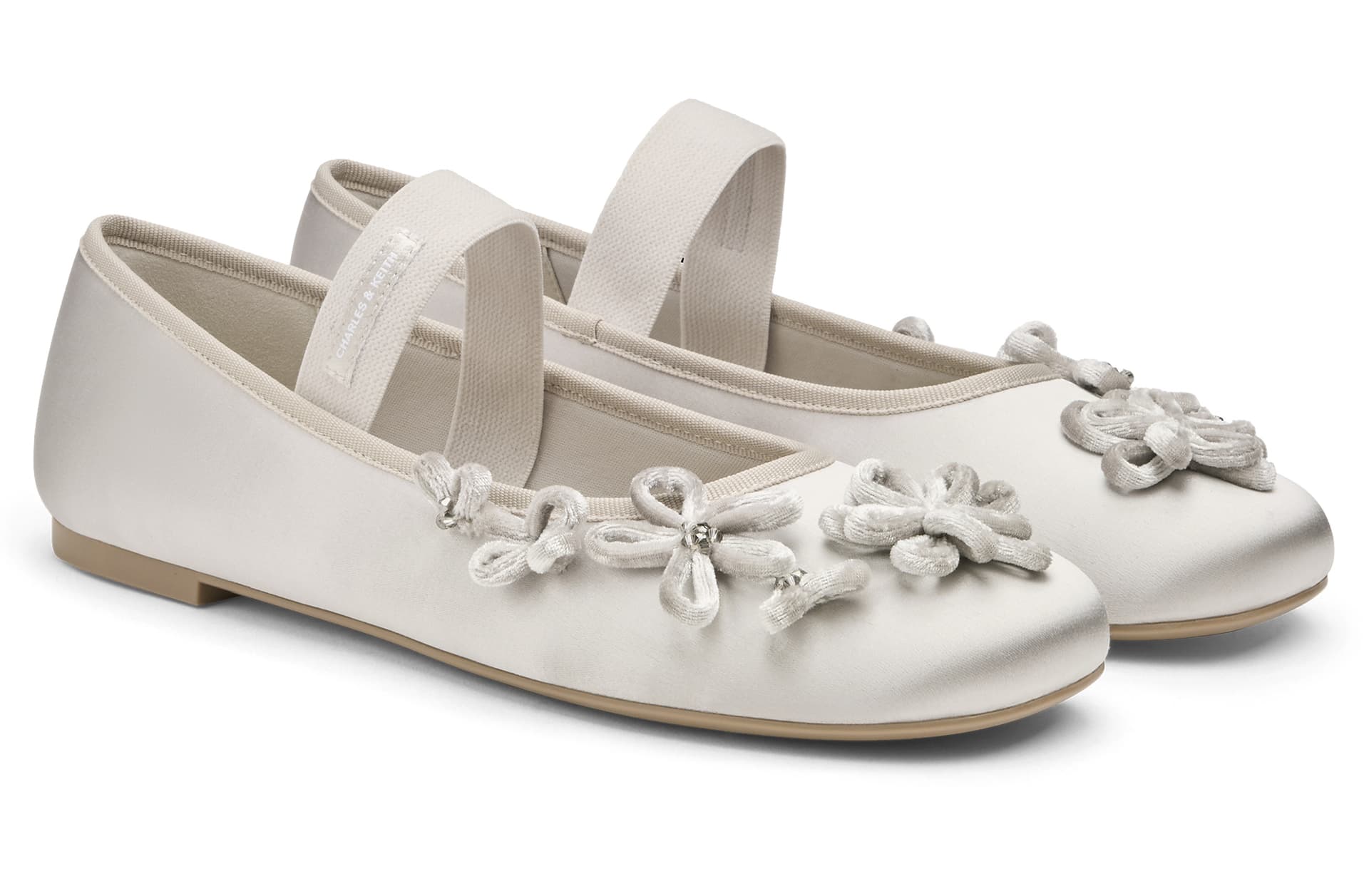 CHARLES KEITH Маленький CK Ткань Тонкие и Без Форма Туфли Мэри Джейн 0,9см Женские - изображение 2