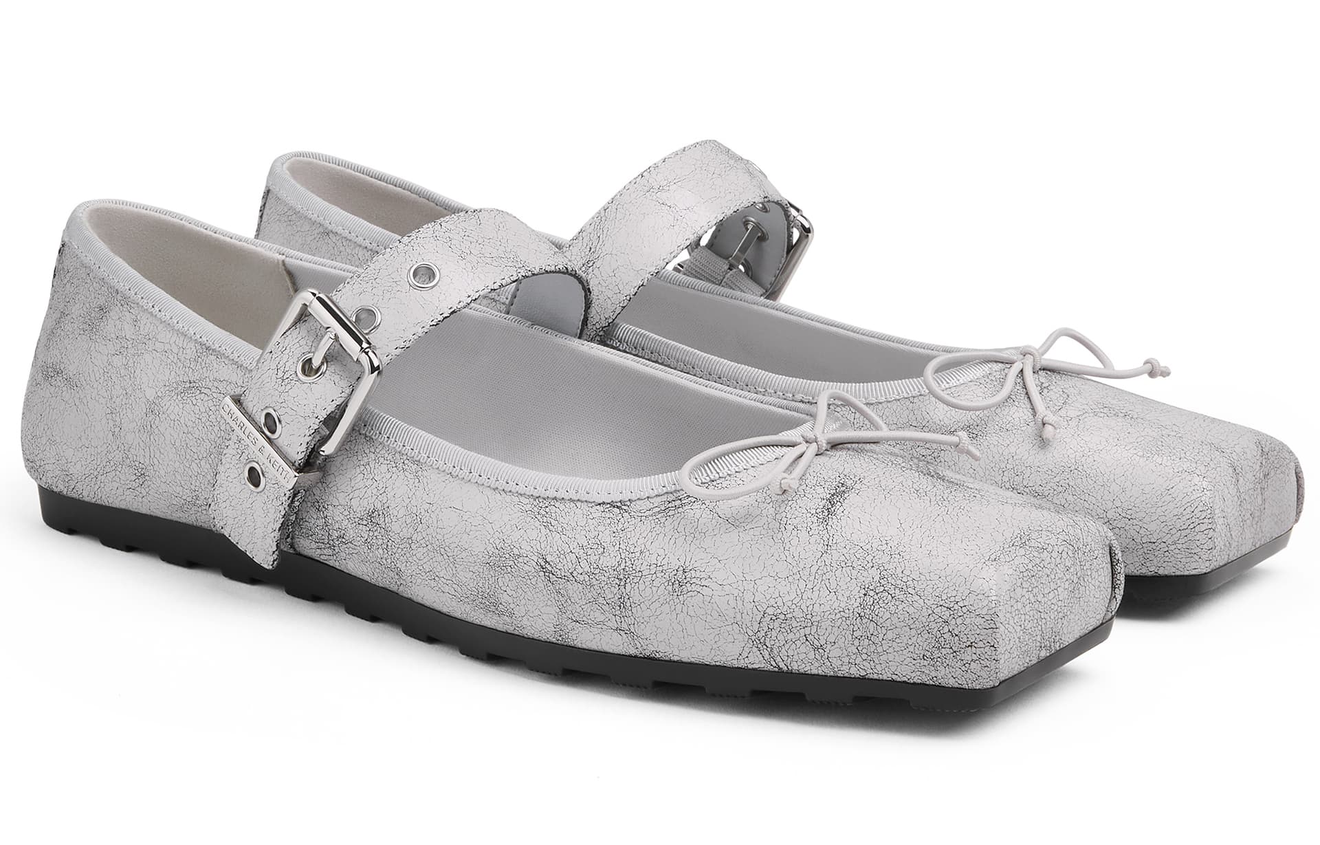CHARLES KEITH Маленький CK Ткань Тонкие и Без Форма Туфли Мэри Джейн 1см Женские - изображение 2