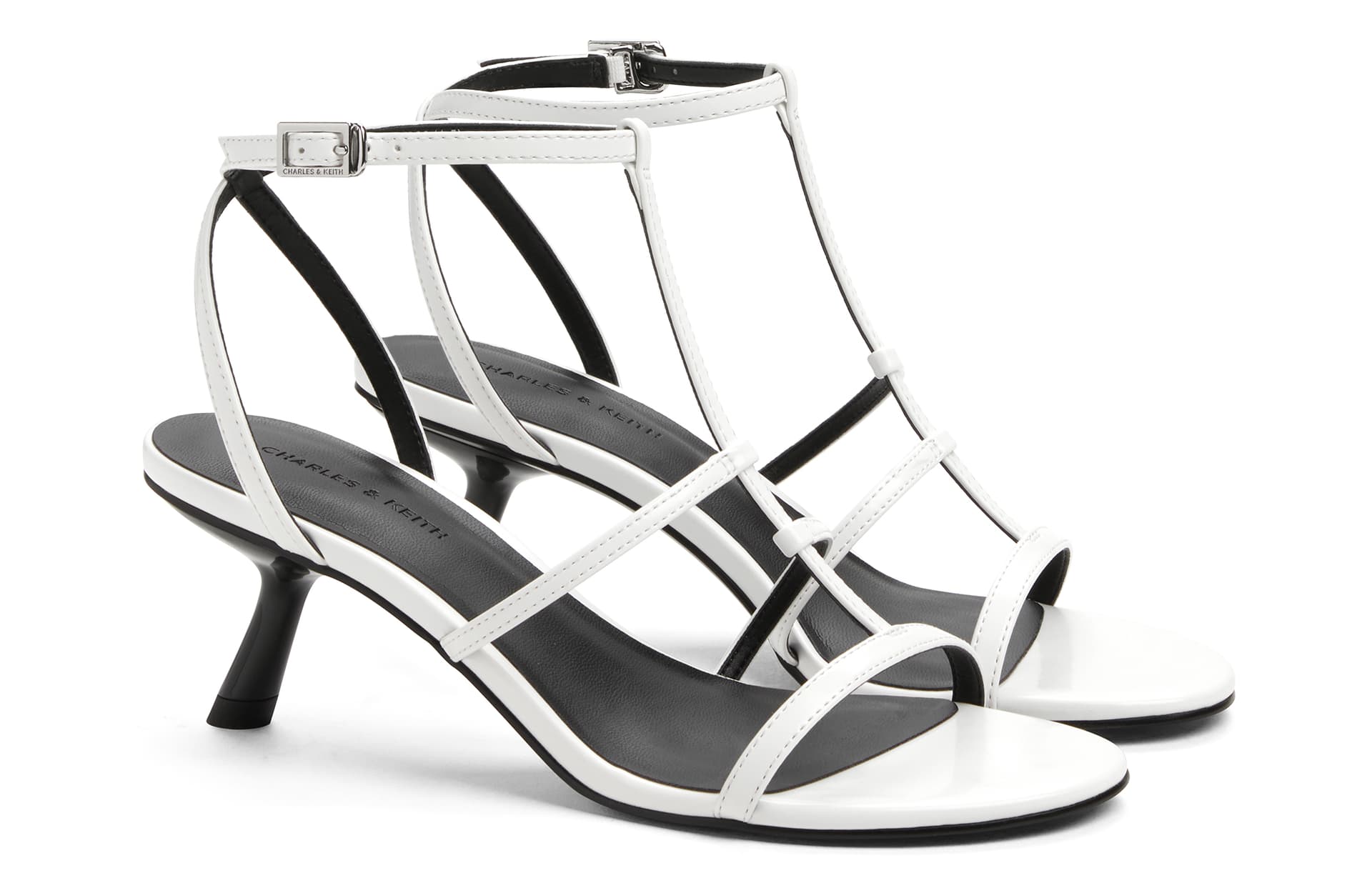 Шлёпанцы CHARLESKEITH ck PU 6.2cm Black BoxWhiteRed - изображение 2