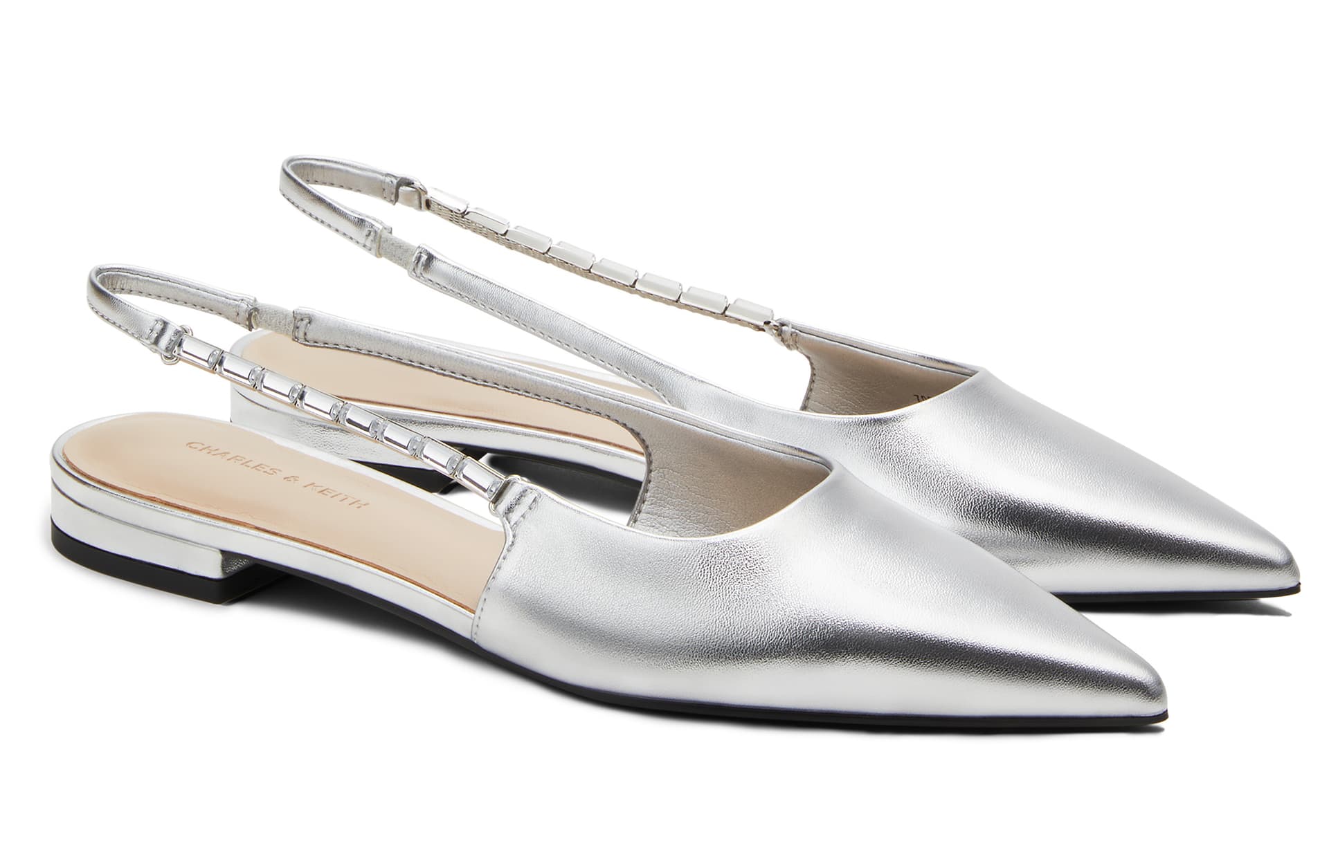 Тапочки CHARLES&KEITH PU Модный Универсальный Женские повседневные туфли - изображение 2