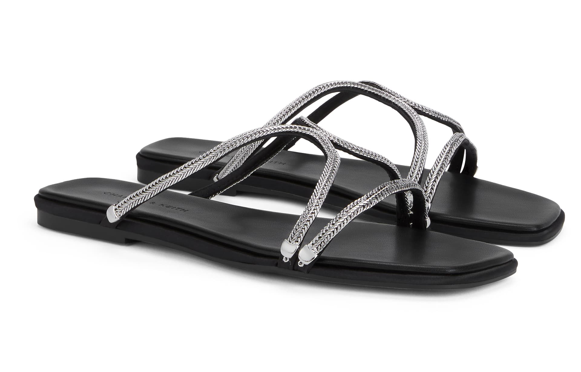 Сандалии CHARLESKEITH ck PU 0.7cm BLACK TEXTUREDSilver - изображение 2