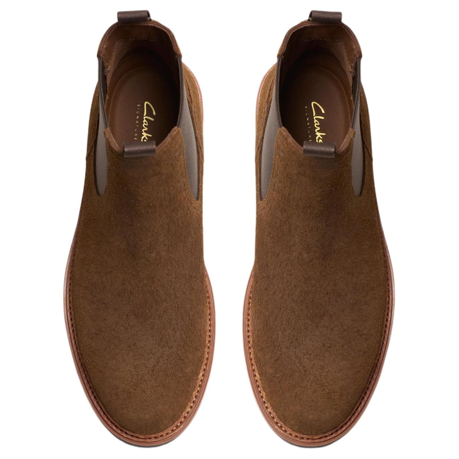 Ботинки челси Clarks Artificial Suede Короткий Челси Мужской Коричневый - изображение 4