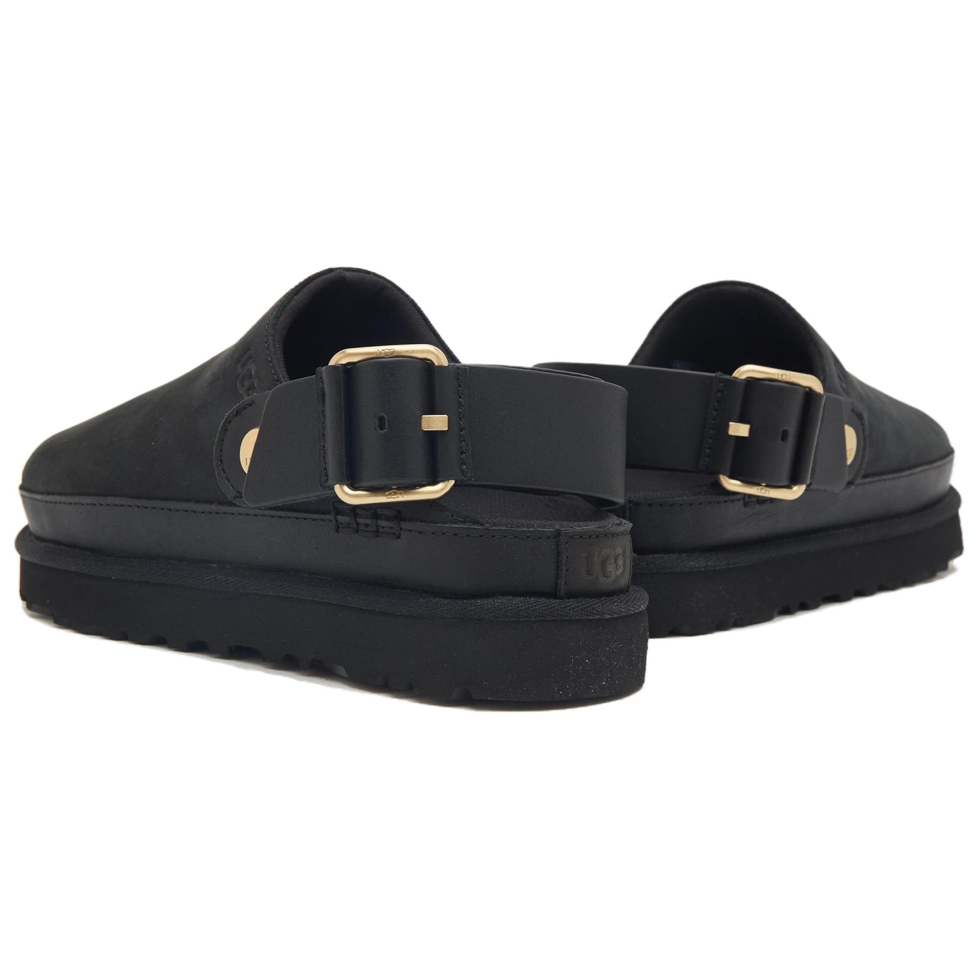 Тапочки UGG Goldenstar Clog Кожа Повседневная обувь Женская Черная - изображение 3