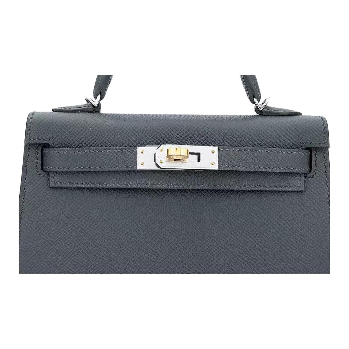 Сумка HERMES Mini Kelly 19 Epsom 19 Q0 Vert Mangrove - изображение 2