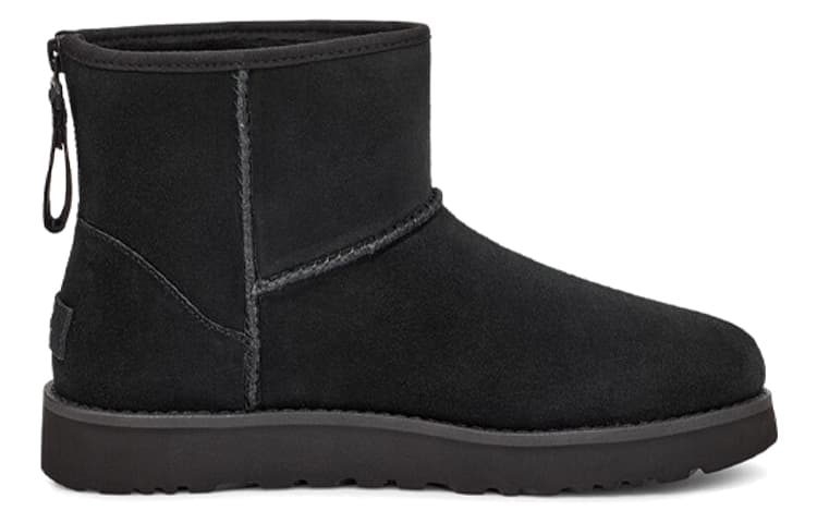 Ботинки зимние UGG Classic Mini Logo Zip Black - изображение 2