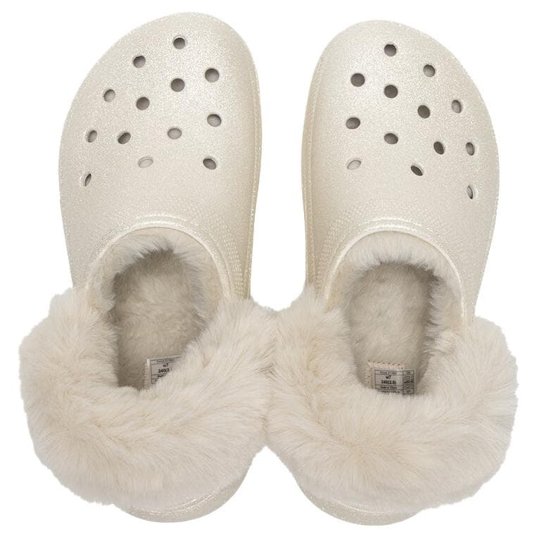 Сабо Crocs Cls Платформа Утепленные Блестящие Розовые CG Сабо Женские Белые - изображение 3