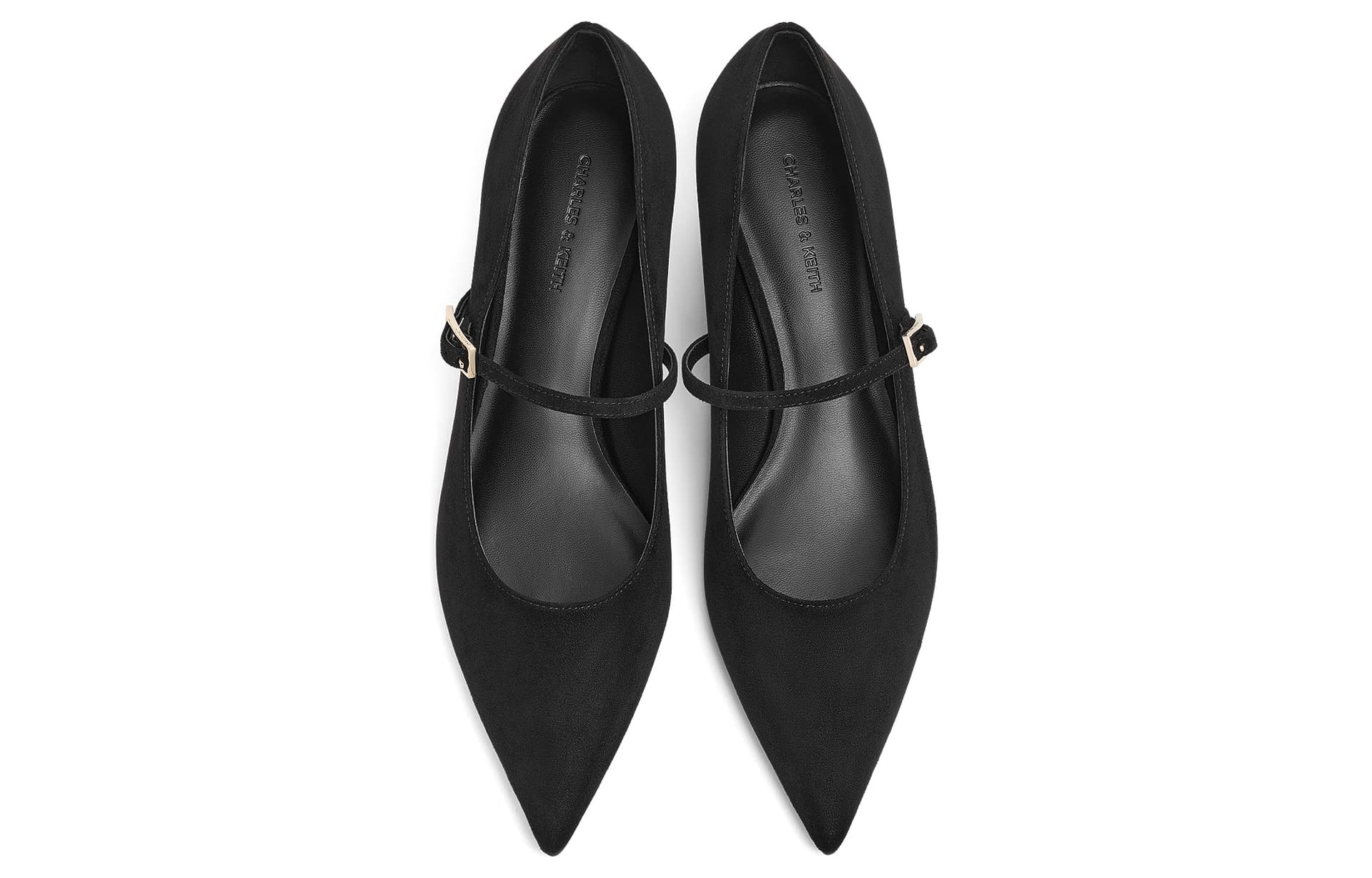CHARLES&KEITH Ткань с крокодиловым узором, туфли Мэри Джейн с заостренным носком и узким каблуком 4,6 см, женские - изображение 3