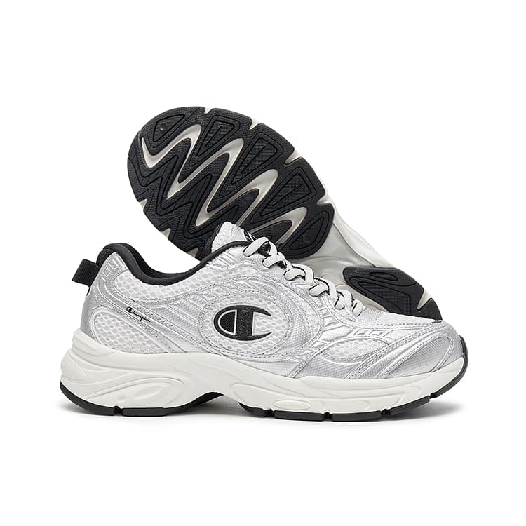 Кроссовки для бега Champion Low Top Беговые кроссовки Унисекс Серебристо-белый Черный - изображение 2