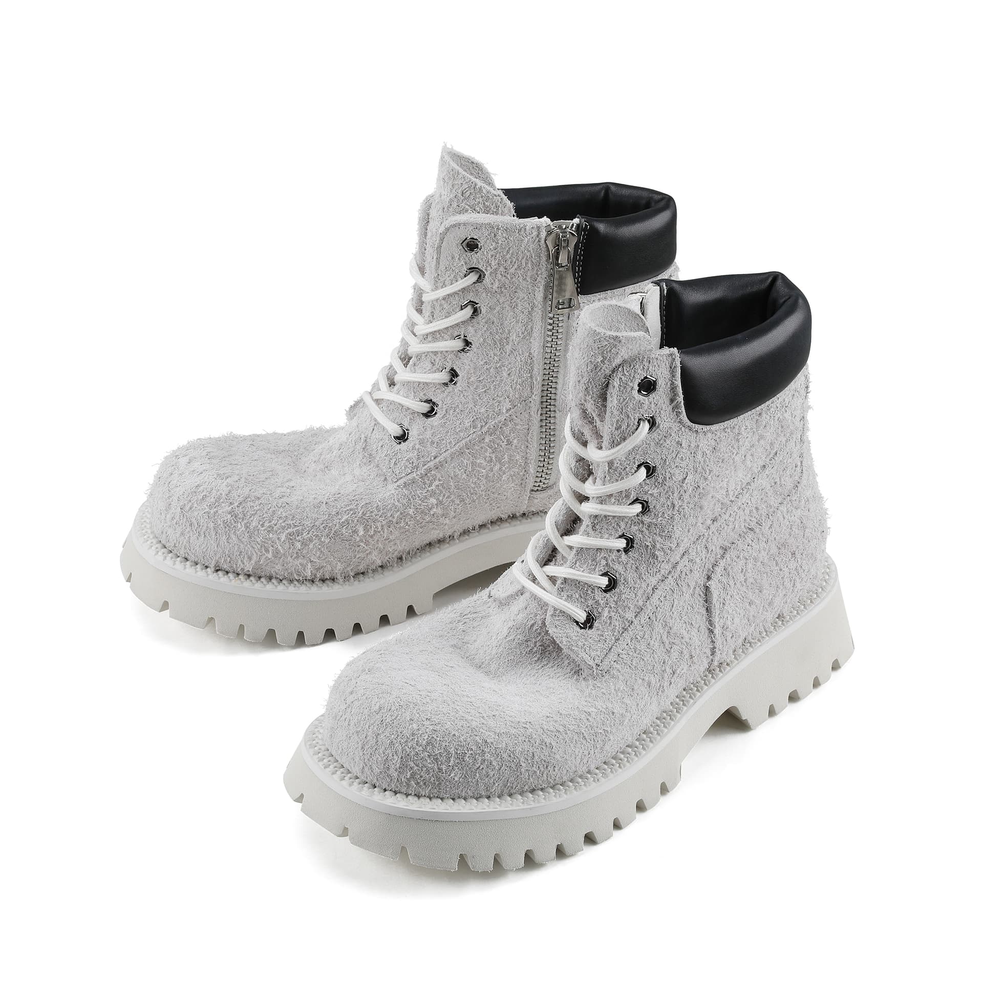 Ботинки HANQIAORIJI Heavyweight Collection Натуральная коровья кожа Короткие армейские ботинки Унисекс Белая снежинка - изображение 4