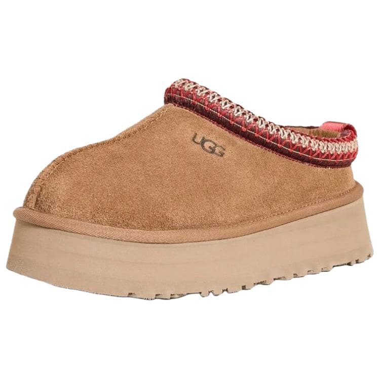 Сандалии UGG Tazz 2 Slip-On с открытым носом мюли домашние тапочки с флисовой подкладкой женские каштановый цвет - изображение 2
