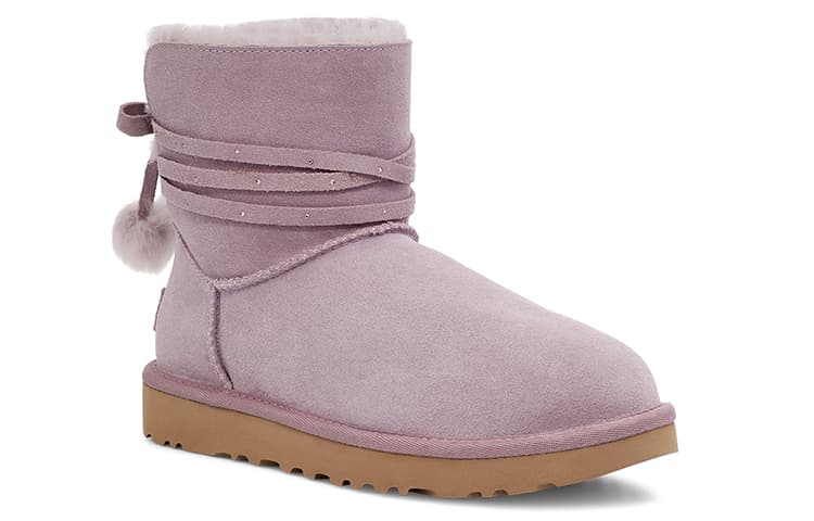 Ботинки зимние UGG Mini Bailey Bow Pom Pink - изображение 3
