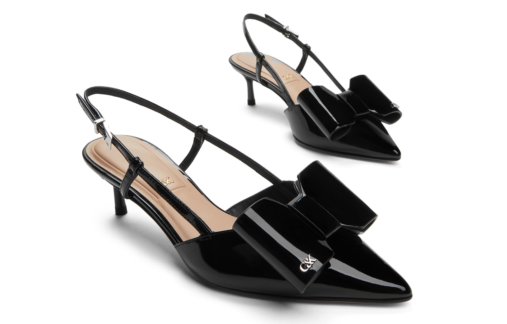 Шлёпанцы CHARLESKEITH ck 5.2cm NudeSilverBlack Patent - изображение 3