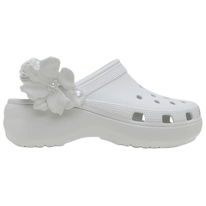 Сабо Crocs Классический Платформа Букет Clog Пластик Сабо Резина Женский Лунный Серый - изображение 2