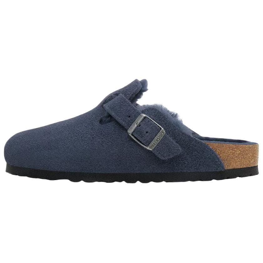 Сандалии Birkenstock X Boston Shearling Модные И Удобные EVA Тапочки С Закрытым Носком Унисекс Темно-синий Узкая Версия - изображение 1