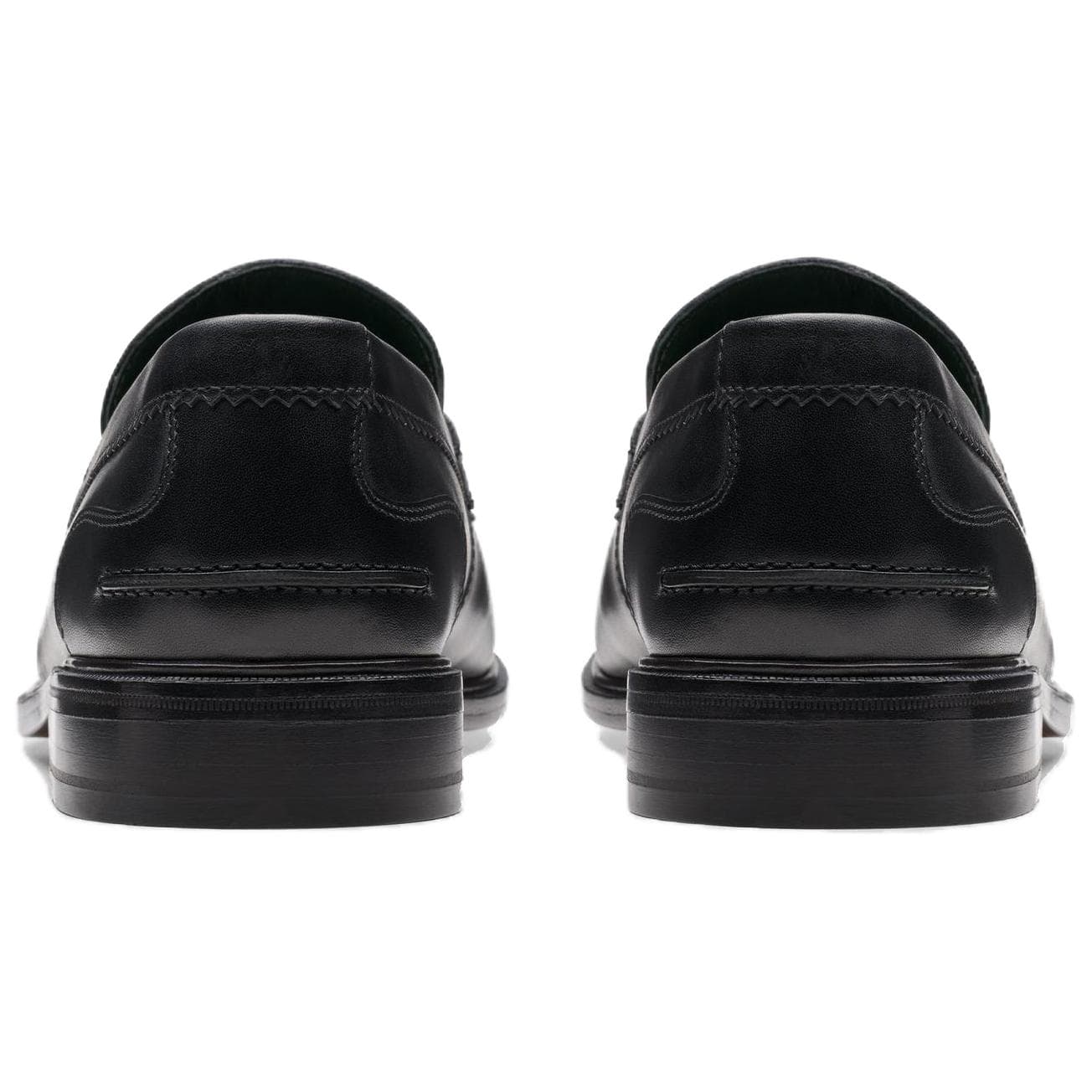 Лоферы Clarks Мужские кожаные лоферы черного цвета - изображение 5