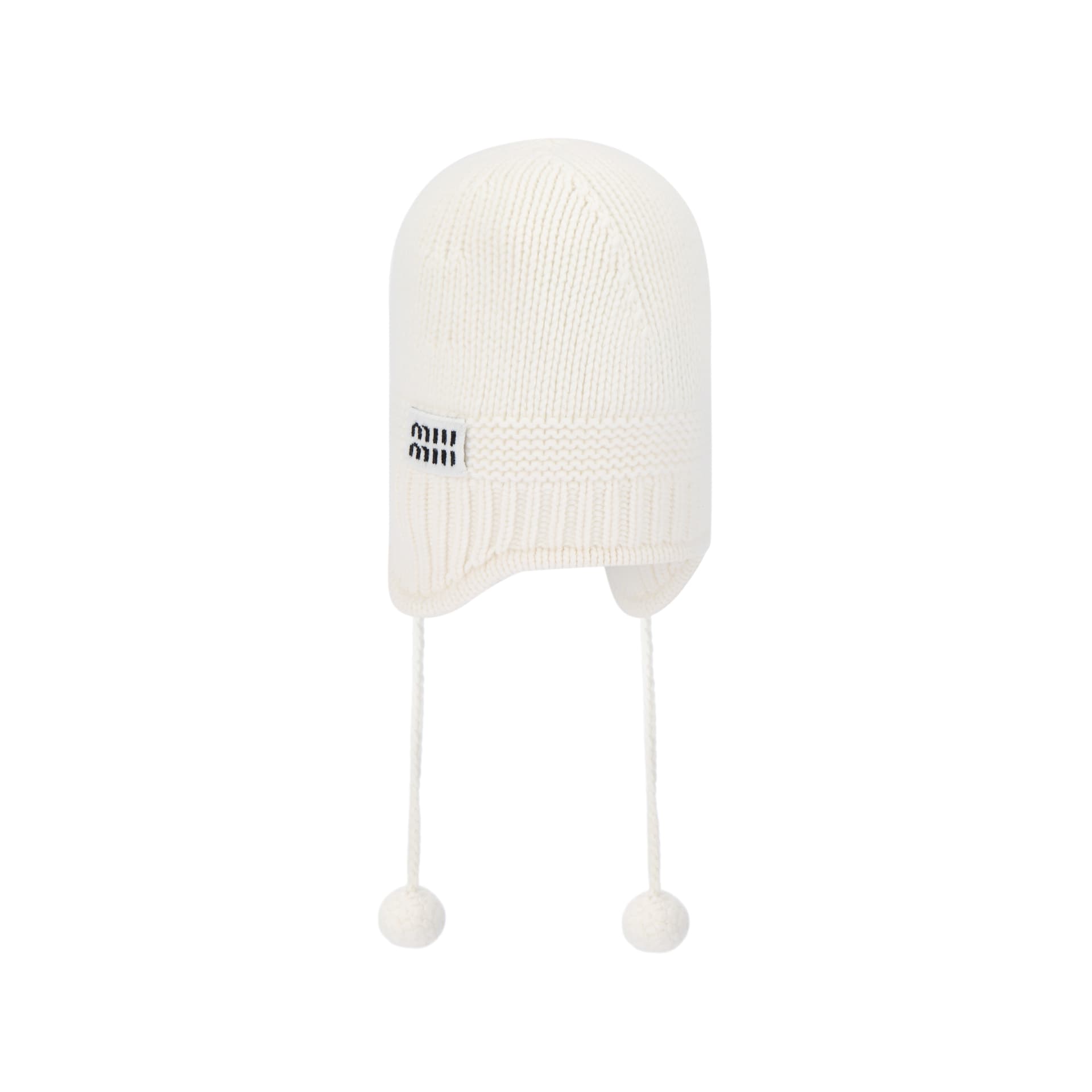 Шапка Miu Miu Wool Knit Beanie White - изображение 4