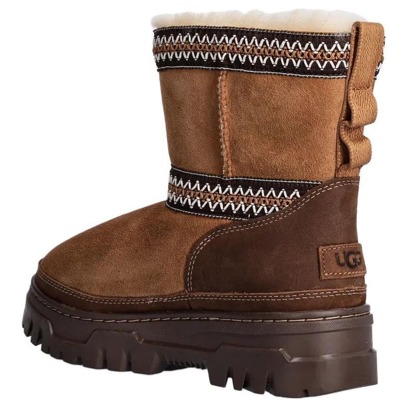 Ботинки зимние UGG CLASSIC MINI Легкий Короткий Снегокат Женские Коричневый - изображение 4