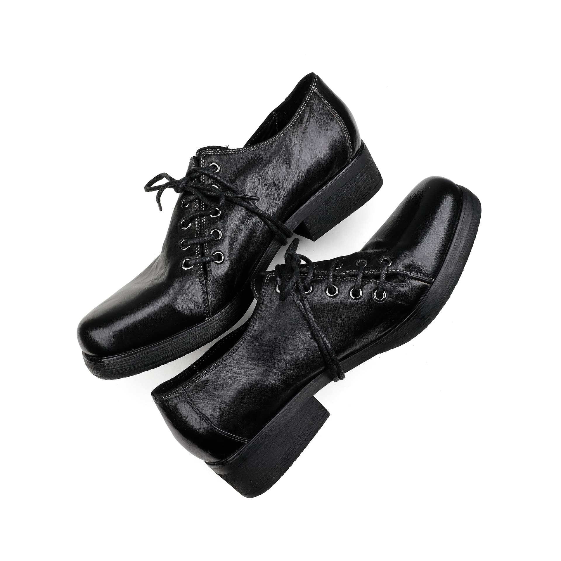 HANQIAORIJI Heavyweight Collection Лошадиная кожа Повседневные кожаные туфли Унисекс - изображение 6