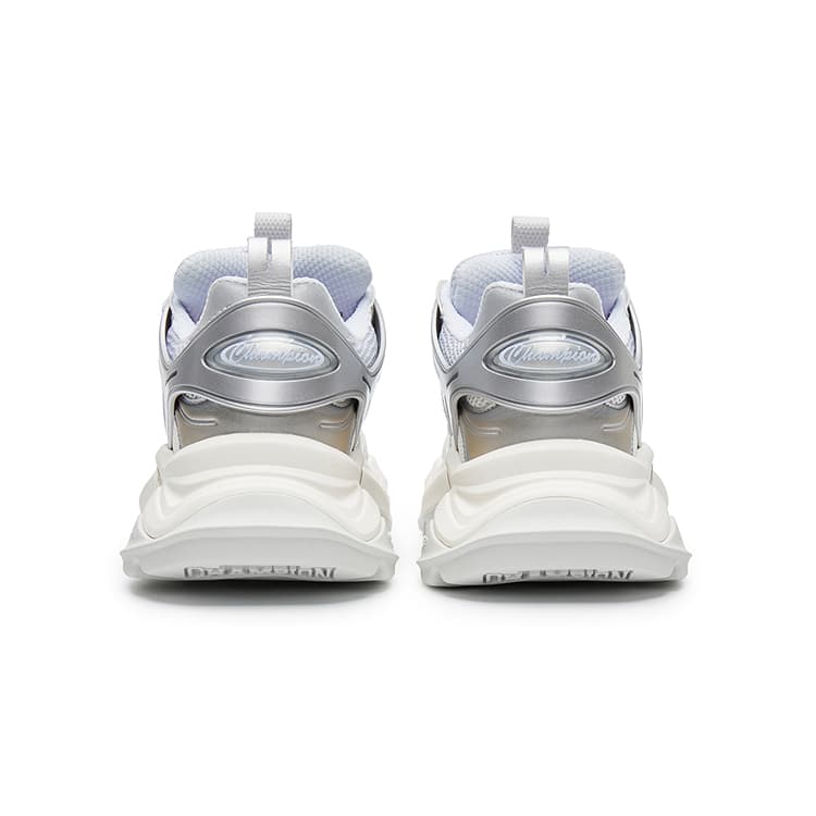 Кроссовки Champion Tooth Shark Shoes Пава Броня Низкие Кроссовки с Толстой Подошвой Женские Серебряный Белый Лунный Камень Синий - изображение 4