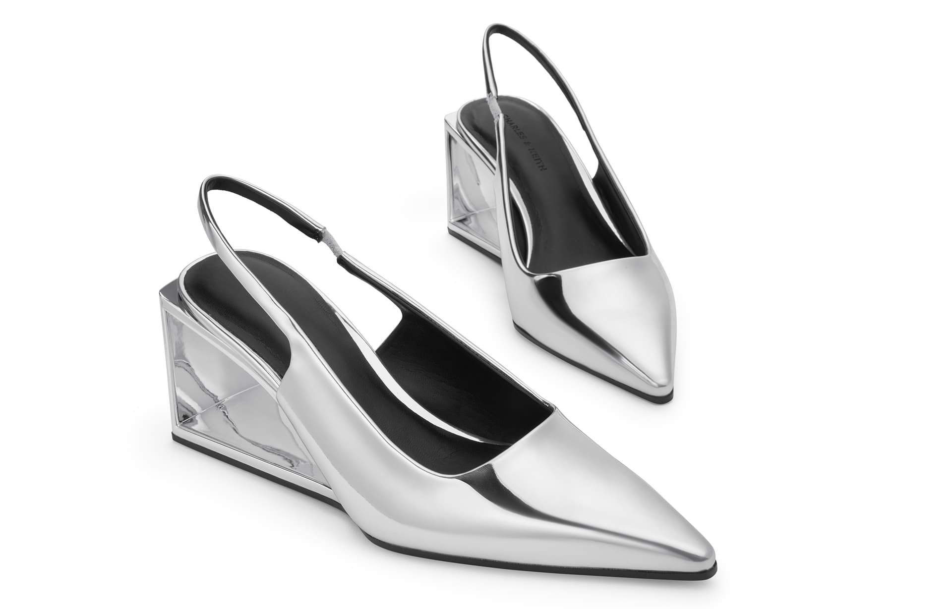 Шлёпанцы CHARLESKEITH PU 7.6cm SilverBlack Box - изображение 3