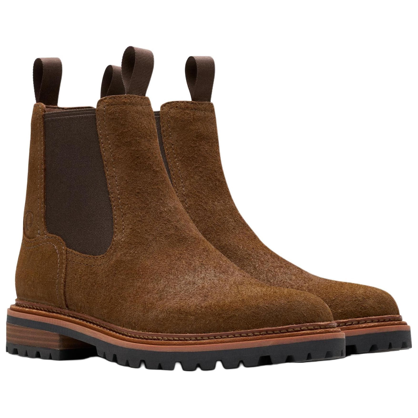Ботинки челси Clarks Artificial Suede Короткий Челси Мужской Коричневый - изображение 3