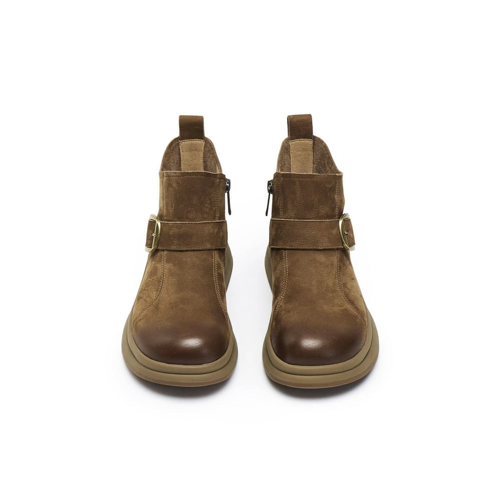 Сапоги BELLE Винтаж минималистичный модный классический деловой повседневный универсальный тренд текстура изысканный элегантность ботильоны женский - изображение 3