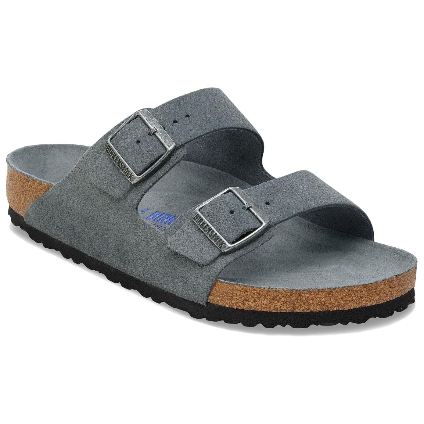 Сандалии Birkenstock Arizona Soft Footbed Шлепанцы Унисекс Серый Стандартный (Standard) Свободный крой - изображение 2